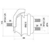 Подушка двигателя FR TOYOTA MARK2,VEROSSA 1GFE 00- <b>SAT ST-12360-70040</b>