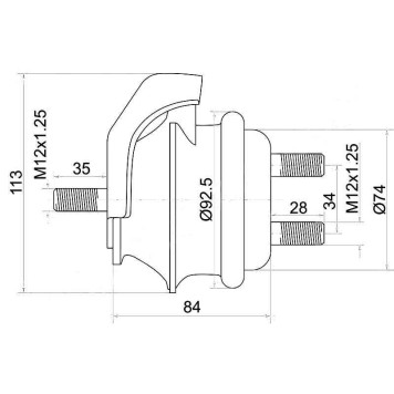 Подушка двигателя FR TOYOTA MARK2,VEROSSA 1GFE 00- <b>SAT ST-12360-70040</b>