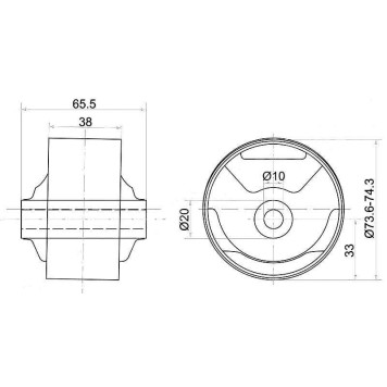 Картридж подушки двигателя RR TOYOTA CORSA / TERCEL / CYNOS / COROLLA 2 94-99 / RAUM 97-03 <b>SAT ST-12371-11510C</b>