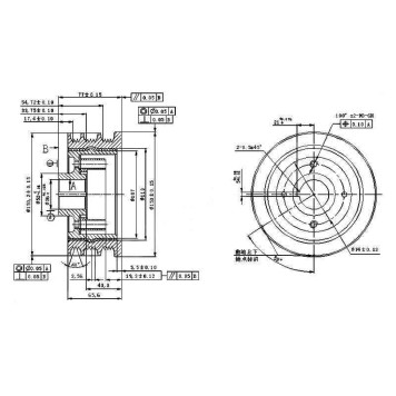 Шкив коленвала TOYOTA ALTEZZA / CROWN / LEXUS IS200 / 300 / MARK / VEROSSA 1GFE 98- <b>SAT ST-13407-70090</b>
