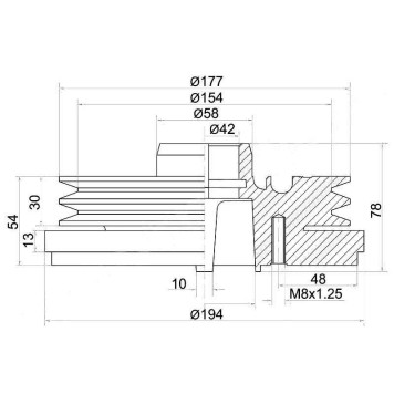 Шкив коленвала TOYOTA LAND CRUISER 1HDFT / 1HZ 95- <b>SAT ST-13408-17020</b>