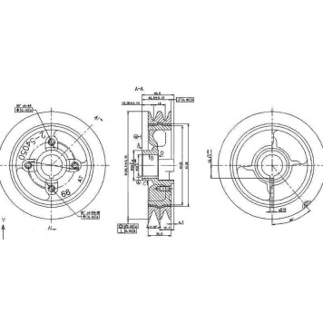 Шкив коленвала TOYOTA 2L / 2LTE / 3L / 5L / 5LE 89- <b>SAT ST-13408-54090</b>