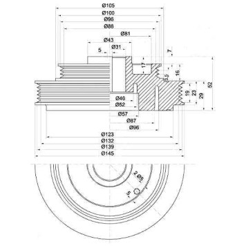 Шкив коленвала TOYOTA AVENSIS / CALDINA / CAMRY / CARINA / CELICA / CHASER / CORONA / EXIV / MARK2 3SFE / 4SFE 86- <b>SAT ST-13408-74010</b>