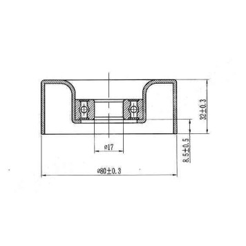 Ролик натяжителя приводного ремня MITSUBISHI 6G72 / 6G74 / 6G75 <b>SAT ST-1345A078</b>