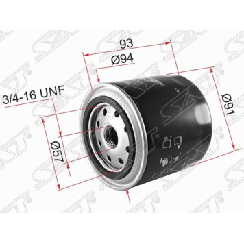 Фильтр масляный NISSAN MURANO YD25 08-15 / NAVARA 05- / PATHFINDER 05-14 YD25DDTI / PRIMERA YD22DDT 02-07 <b>SAT ST-15208-BN30A</b>