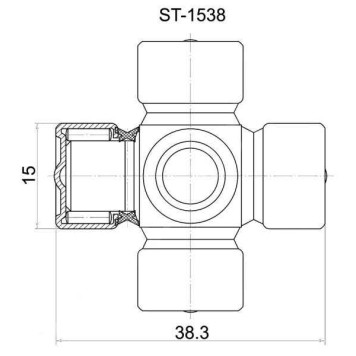 Крестовина рулевого вала (верхняя) NISSAN WINGROAD / AD Y11 99-08 / SUNNY B15 98-04 / BLUEBIRD SYLPHY G10 0 <b>SAT ST-1538</b>-1