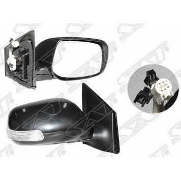 Зеркало TOYOTA COROLLA 10-13 прав. регул.,обогрев, поворот, склад-е, 9 конт <b>SAT ST-16-0082</b>