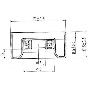 Ролик натяжителя приводного ремня TOYOTA 1 / 2TRFE 02- <b>SAT ST-16603-75010</b>
