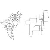 Натяжитель приводного ремня TOYOTA DYNA / HIACE 1 / 2KDFTV 04- <b>SAT ST-16620-30031</b>