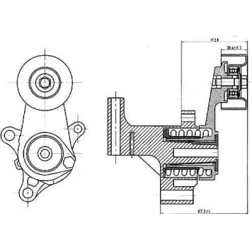 Натяжитель приводного ремня TOYOTA 1 / 2TRFE 02- (90916-02640) <b>SAT ST-16620-75010</b>