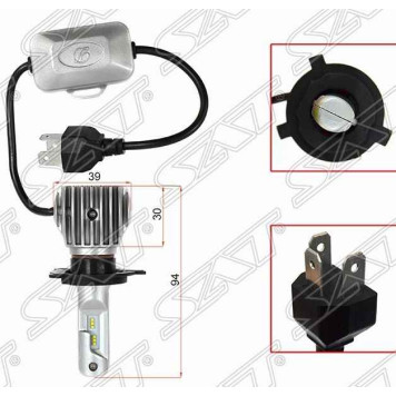 Комплект светодиодных ламп H4 20W / 3600LM LED <b>SAT ST-175-0068</b>