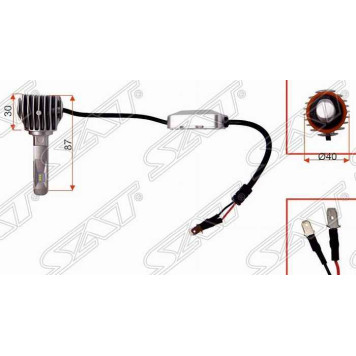 Комплект светодиодных ламп H1 20W / 1800LM Canbus LED <b>SAT ST-175-0069</b>