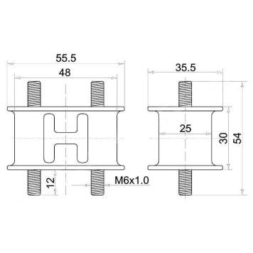 Крепление глушителя TOYOTA LAND CRUISER / DYNA / HIACE <b>SAT ST-17567-61030</b>