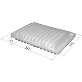 Фильтр воздушный TOYOTA COROLLA / AURIS / HYBRID #ZE15# 1ZRFE / 4ZZFE / 1NRFE / 1ZRFAE / 2ZRFAE 06- / COROLLA #E18 <b>SAT ST-17801-21050</b>