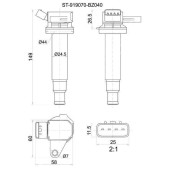 Катушка свечи TOYOTA K3-VE 04-, 3SZ-VE 04- <b>SAT ST-19070-BZ040</b>
