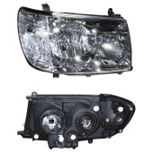 Фара TOYOTA LAND CRUISER 100 05-07 (левый руль) цельная c корректором под ксенон <b>SAT ST-212-11H9-EMR</b>