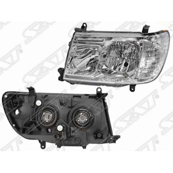 Фара TOYOTA LAND CRUISER 100 05-07 лев. галоген, с электрокорректором <b>SAT ST-212-11H9L-LD-EM</b>