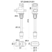 Катушка зажигания RR NISSAN CEFIRO A32 VQ20DE / VQ25DE / VQ30DE 94-98 (3) <b>SAT ST-22448-31U01</b>