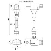 Катушка зажигания NISSAN QG13DE / QG15DE / QG18DE / GA15DE 96- <b>SAT ST-22448-6N015</b>