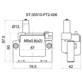 Катушка зажигания HONDA 96- на двигателя B,H,F,D <b>SAT ST-30510-PT2-006</b>