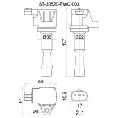 Катушка зажигания HONDA CITY ZX / JAZZ L15A1 04- <b>SAT ST-30520-PWC-003</b>