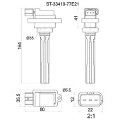Катушка зажигания SZ J20A / H20A / H25A / H27A Grand Vitara 98-, Vitara 95- (6) <b>SAT ST-33410-77E21</b>