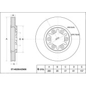 Диск тормозной передний NISSAN Atlas / Condor F23 00-, Caravan E24 93- <b>SAT ST-40206-02N00</b>