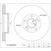 Диск тормозной передний NISSAN Cefiro A32 / 33, Primera QR / QG P12 , Skyline RB20DE R34, Laurel RB2#DE <b>SAT ST-40206-88E05</b>