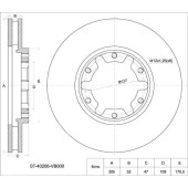 Диск тормозной передний NISSAN Patrol / Safary Y61, 97- <b>SAT ST-40206-VB000</b>