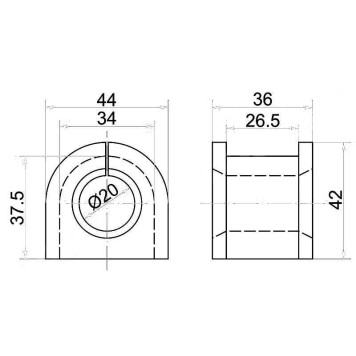 Втулка заднего стабилизатора D=19 MITSUBISHI OUTLANDER 06- / LANCER 07- <b>SAT ST-4156A004</b>