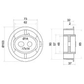 Опора дифференциала RR TOYOTA MARK II,CRESTA,CHASER, Verossa <b>SAT ST-41651-22060</b>