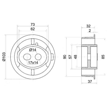 Опора дифференциала RR TOYOTA MARK II,CRESTA,CHASER, Verossa <b>SAT ST-41651-22060</b>