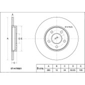 Диск тормозной зад Ford Mondeo III 00-07 <b>SAT ST-4176921</b>