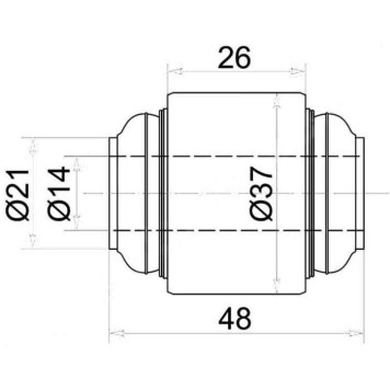 Сайлентблок задней цапфы плавающий TOYOTA Camry / Gracia / 4WD Caldina <b>SAT ST-42210-14010</b>-3