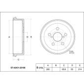 Барабан тормозной зад TOYOTA Corona / Premio 2WD AT19# / 21#, ST190 / 191 / 210, ST200 / 201 <b>SAT ST-42431-20190</b>