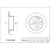 Диск тормозной зад TOYOTA Mark II 1GFE GX90 / 100 <b>SAT ST-42431-22200</b>