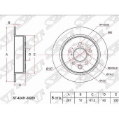 Диск тормозной зад TOYOTA MARK X GRX1## 04- / LEXUS IS250 05- <b>SAT ST-42431-30280</b>