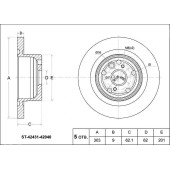 Диск тормозной зад TOYOTA RAV-4 ACA / ZCA2#, 00- <b>SAT ST-42431-42040</b>