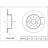Диск тормозной зад TOYOTA Mark II JZX / GX11# 00-, Progres / Brevis JCG1# 98-, Altezza GXE1# / SXE10 00- <b>SAT ST-42431-51010</b>