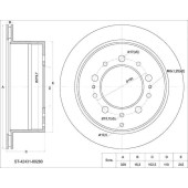 Диск тормозной зад TOYOTA Land Cruiser 100 98-05, Lexus LX470 98-05 <b>SAT ST-42431-60280</b>