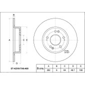 Диск тормозной зад HONDA Accord CU# 08- <b>SAT ST-42510-TA0-A00</b>