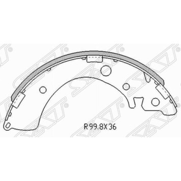 Колодки тормозные барабанные зад HONDA CIVIC EJ# / EK# / EU# / HR-V GH# <b>SAT ST-43153-SE0-003</b>