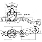 Шаровая опора перед. TOYOTA ARISTO / CROWN / MAJESTA / SOARER / LEXUS GS300 / 400 / 430 / SC430 97-05 прав. <b>SAT ST-43330-39535</b>