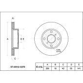 Диск тормозной передний TOYOTA Levin / Marino / Trueno AE101, Sprinter / Corolla AE111 <b>SAT ST-43512-12370</b>