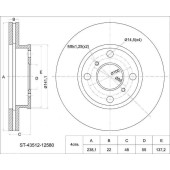 Диск тормозной перед TOYOTA COROLLA AE10# / AE114 <b>SAT ST-43512-12580</b>