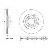 Диск тормозной передний TOYOTA CROWN 143 <b>SAT ST-43512-30220</b>