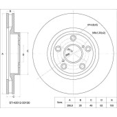 Диск тормозной передний TOYOTA Camry ##V40 06-, RAV-4 ACA3# 05-, Mark X 12# 05-, Blade 07- <b>SAT ST-43512-33130</b>