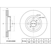 Диск тормозной перед TOYOTA FUNCARGO / VITZ RS / PROBOX / BB / WILL / IST NCP1# / 2# / 3# / 6# / 7# / 99-05 <b>SAT ST-43512-52040</b>