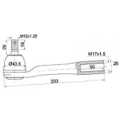 Наконечник рулевой MITSUBISHI L200 / PAJERO / MONTERO SPORT / TRITON 08- лев. <b>SAT ST-4422A009</b>