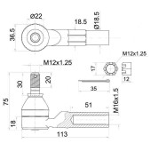 Наконечник рулевой TOYOTA CORSA,RAUM 90-03 <b>SAT ST-45046-19206</b>